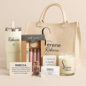 SERENE Personalised Self-Care Wellbeing Gift Bag PureEssenceGreetings