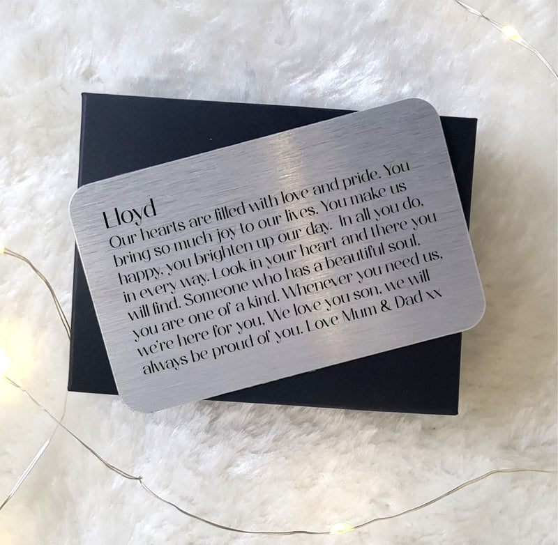 Son Poem Personalised Card Set PureEssenceGreetings