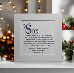 Son Personalised Christmas Poem Card PureEssenceGreetings