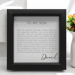 Son Personalised Poem Print PureEssenceGreetings