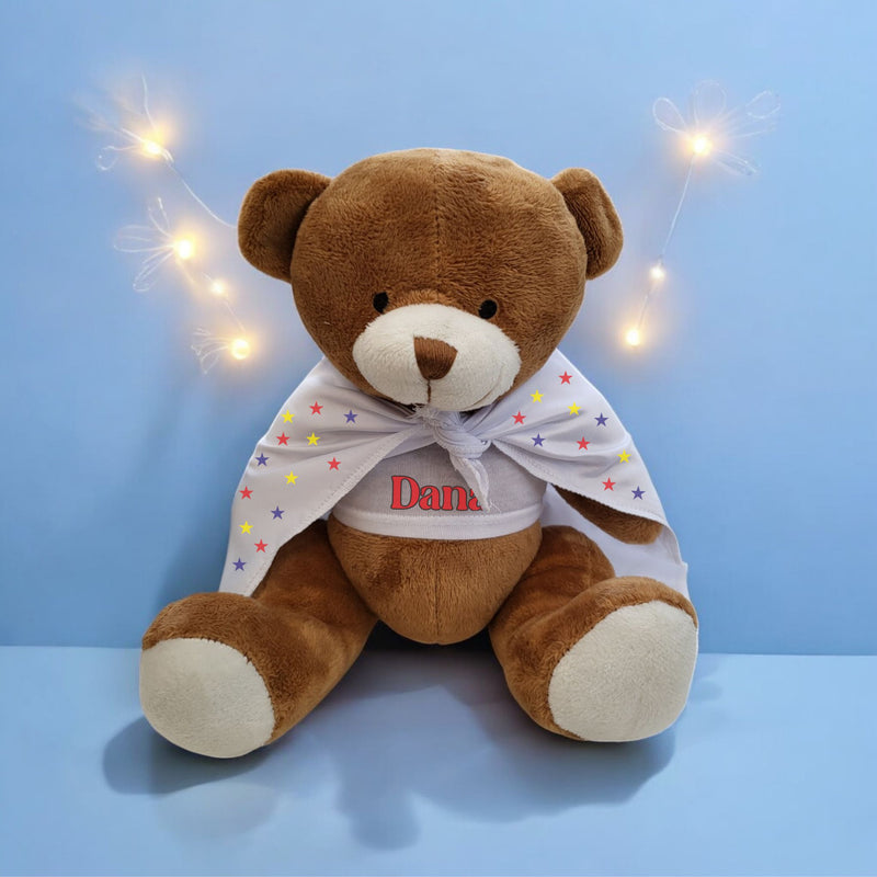 Superhero Personalised Teddy | Own Text PureEssenceGreetings