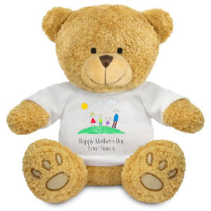Copy of Child's Artwork Personalised Teddy Pure Essence Greetings