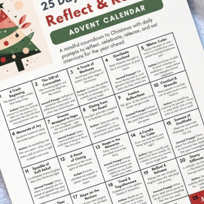 Affirmation Prompts Christmas Advent Calendar Box PEGGY