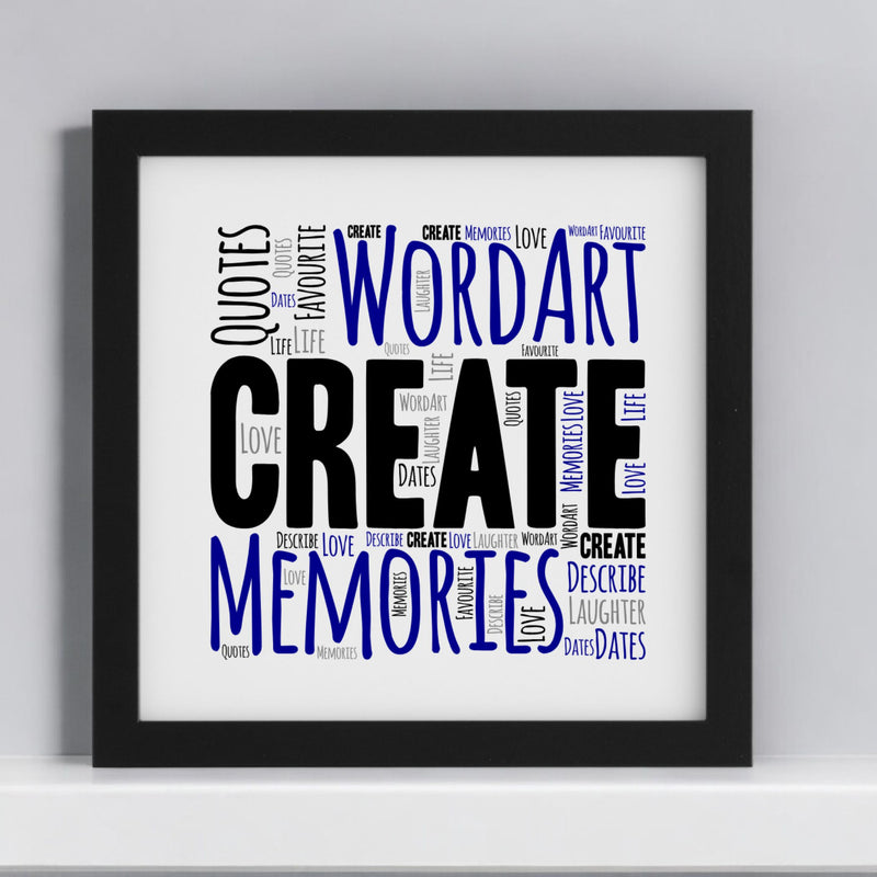 Word Art Personalised Print PureEssenceGreetings