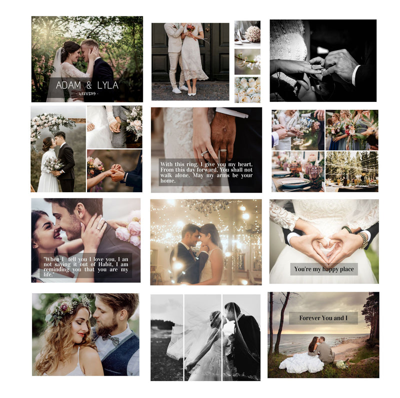 Digital Mini Wedding Album Flip Book | 12 Photos Pure Essence Greetings