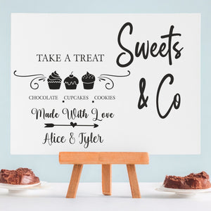Personalised Table Top Sign | Candy & Co PureEssenceGreetings