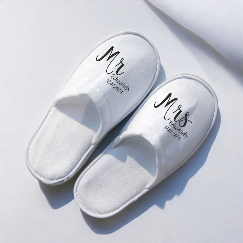 Personalised Wedding Slippers & Basket Pure Essence Greetings