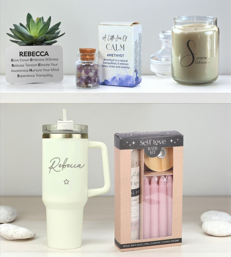 SERENE Personalised Self-Care Wellbeing Gift Bag PureEssenceGreetings