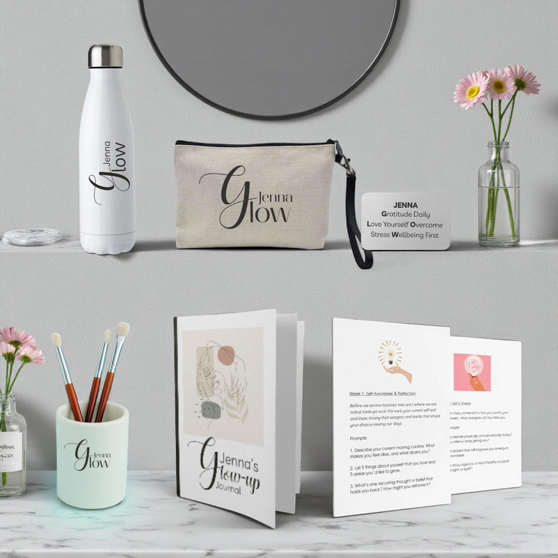 GLOW Self-Care Wellbeing Personalised Gift Box | 6-week Journal Programme PureEssenceGreetings