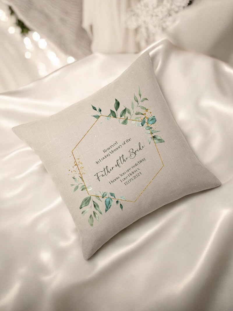 Reserved for In Loving Memory Wedding Cushion Pure Essence Greetings