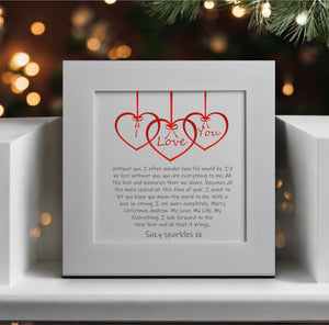 Personalised Christmas Love Card PureEssenceGreetings