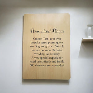 Create Your Own Personalised Plaque | Rectangle