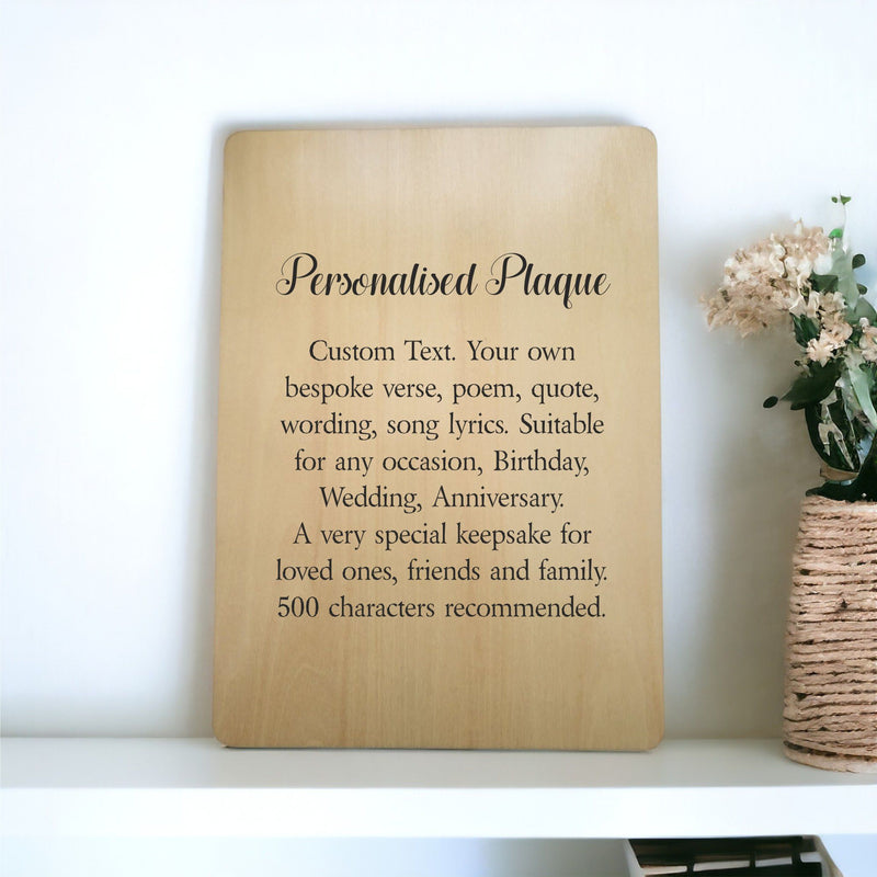 Create Your Own Personalised Plaque | Rectangle