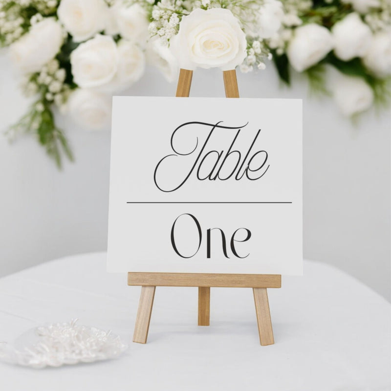 Framed Table Number Signage | Event Hire PureEssenceGreetings