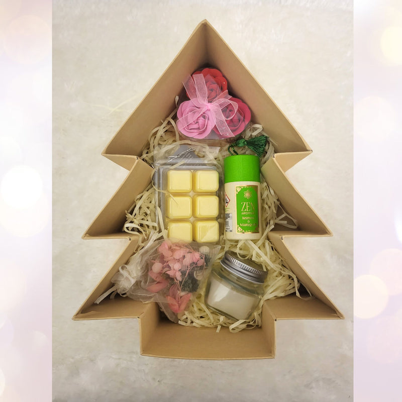 Scented Christmas Tree Personalised  Box |  Gift Hamper for Her PureEssenceGreetings