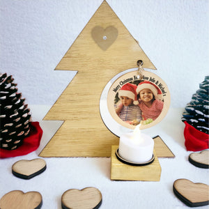 Photo Christmas Tree Personalised Decoration | Your Own Image & Text PureEssenceGreetings