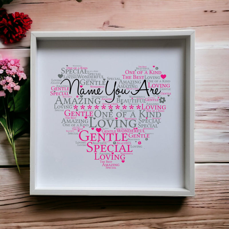 YOU ARE... WordArt Ceramic Wall Plaque | Own Text PureEssenceGreetings