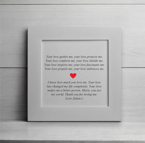 Your Love Personalised Card PureEssenceGreetings