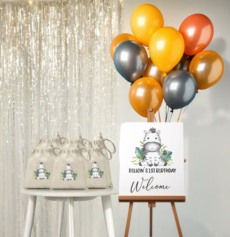 Animal Themed Party Bundle Kit | Metal Sign | Balloons | Gift Bags Pure Essence Greetings