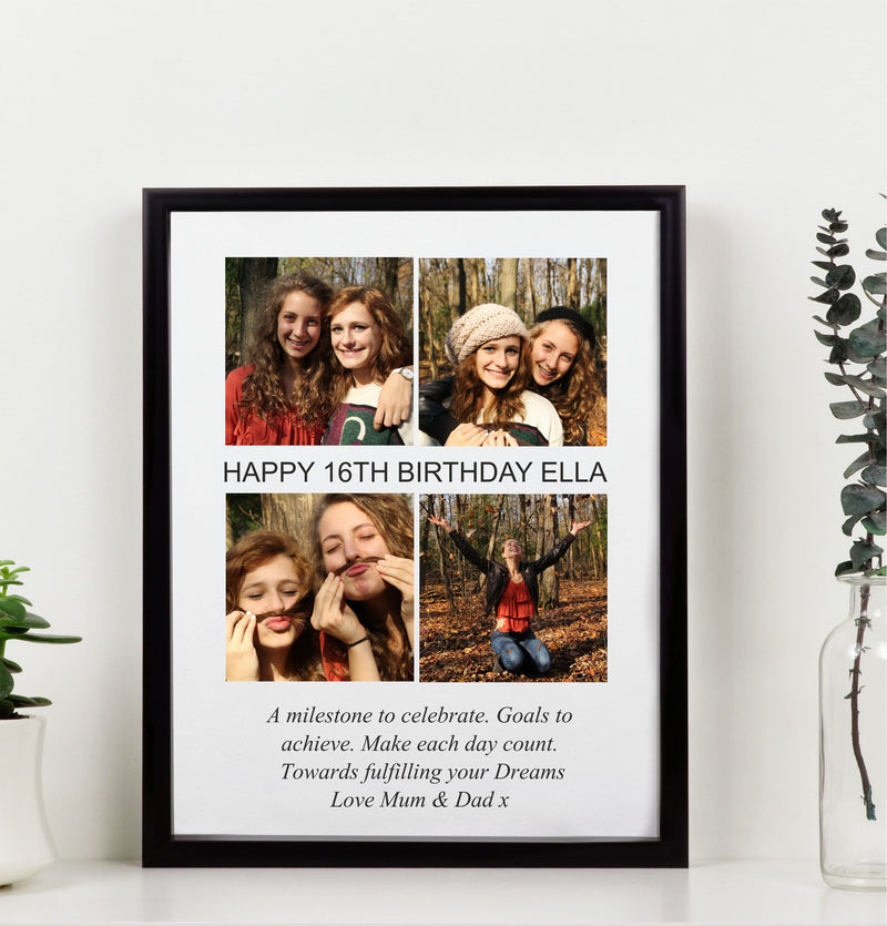 Milestone Birthday Personalised Framed Photo Print PureEssenceGreetings