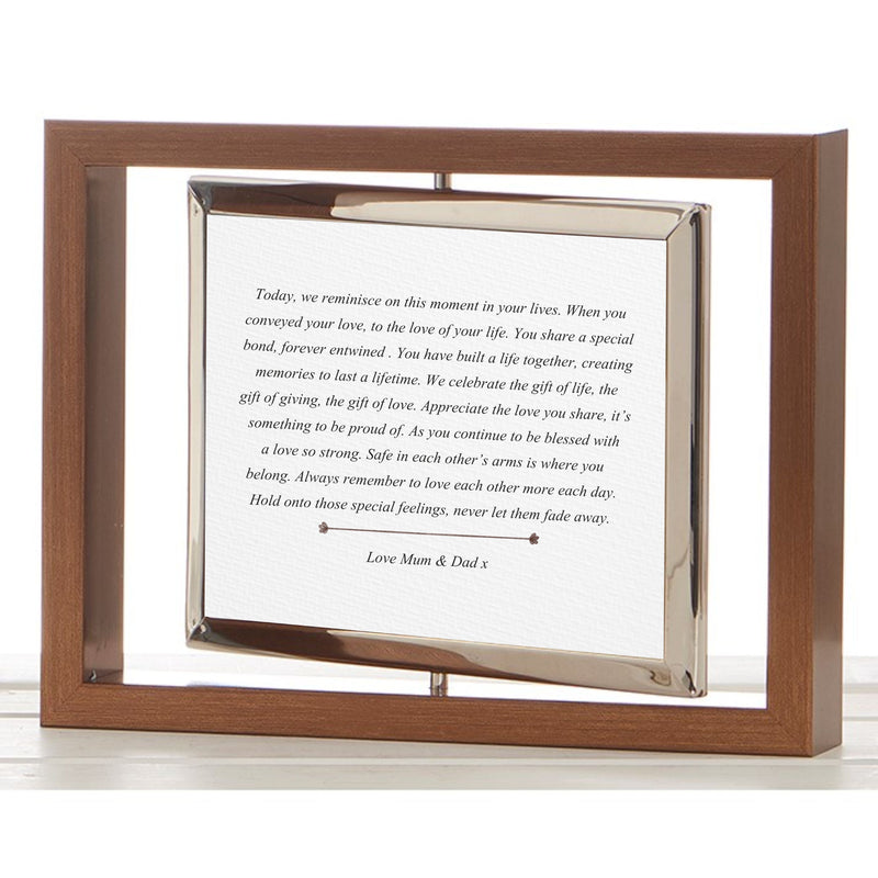 On Your 8th Anniversary Personalised Photo Framed Poem PureEssenceGreetings