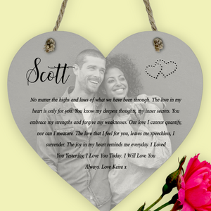Will Love You Always Personalised Photo Plaque PureEssenceGreetings 
