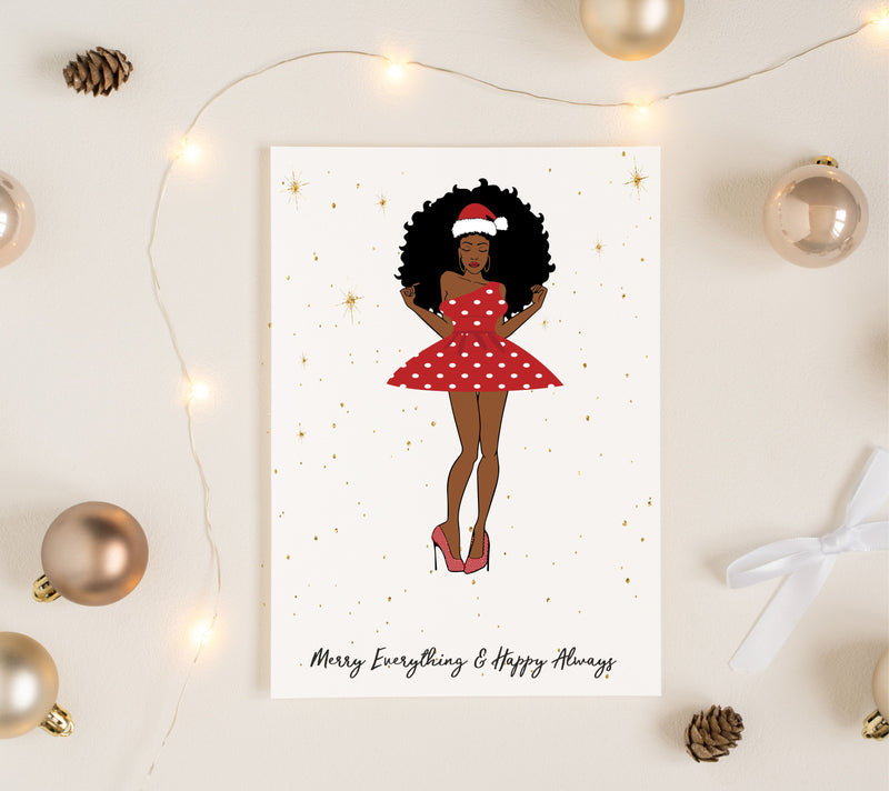 Sassy Lady Personalised Christmas Greeting Card PureEssenceGreetings