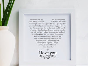 Always & Forever Framed Personalised Love Poem PureEssenceGreetings