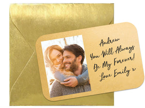 Always & Forever Personalised Love Wallet Card PureEssenceGreetings