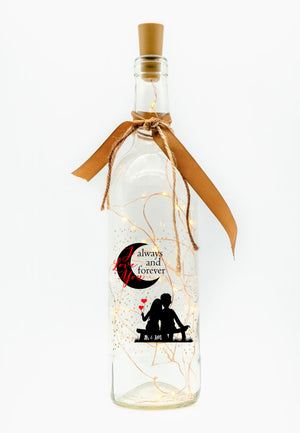 Always & Forever -Personalised Love LED Candle Bottle PureEssenceGreetings