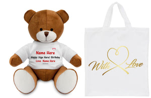 Birthday Personalised Teddy Bear - Suitable for All Ages PureEssenceGreetings