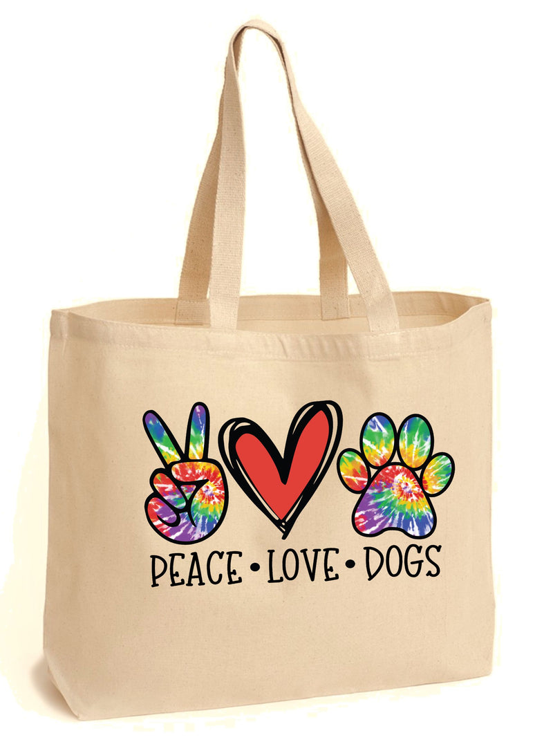 PEACE LOVE DOGS Personalised Bag PureEssenceGreetings