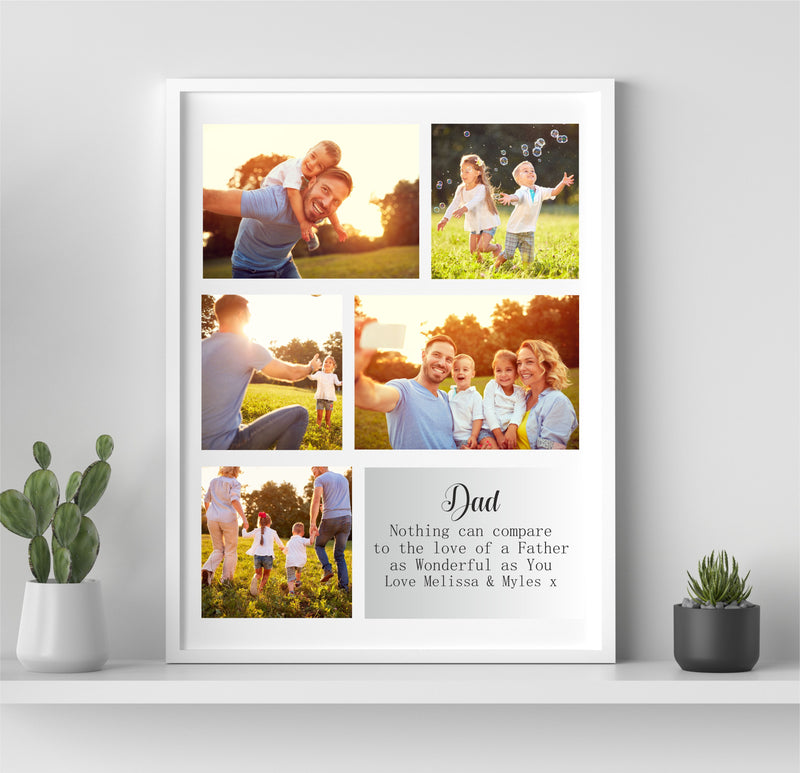 Dad Personalised Large Photo Collage | 5 Images PureEssenceGreetings