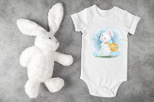 Easter Bunny Personalised Babygro | Blue PureEssenceGreetings