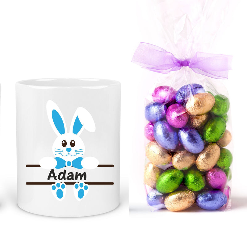 Easter Personalised Mug with Pastel Foil Mini Eggs PureEssenceGreetings