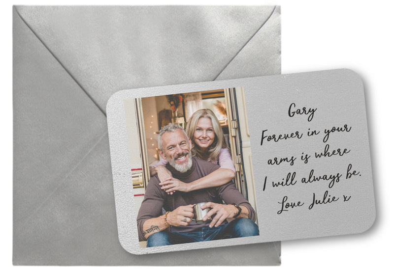Forever in Your Arms Personalised Love Wallet Card PureEssenceGreetings