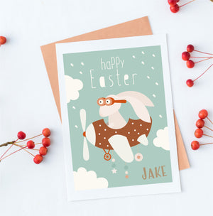 Happy Easter Bunny Personalised Card | E4 PureEssenceGreetings