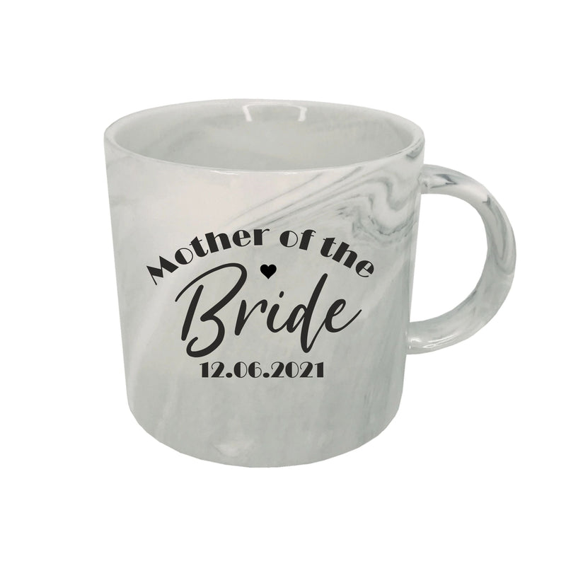 Personalised Marble Design Wedding Mug - Mother of the Bride | Mother of the Groom PureEssenceGreetings