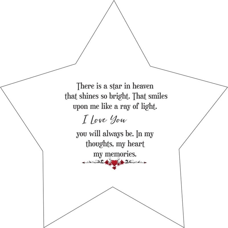 A blank image of Memorial Personalised Star Hanging Plaque PureEssenceGreetings
