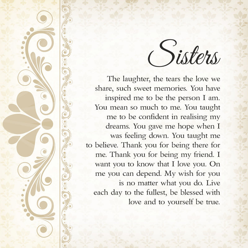 My Wish for You Sister Personalised Framed Poem PureEssenceGreetings
