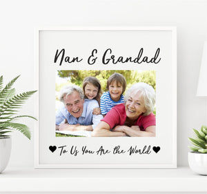 Nan & Grandad Personalised Photo Plaque PureEssenceGreetings
