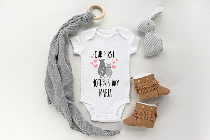 Our First Mother's Day Personalised  Babygro PureEssenceGreetings