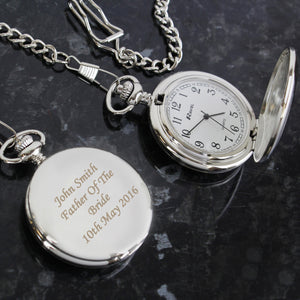 Personalised Pocket Fob Watch Pure Essence Greetings 