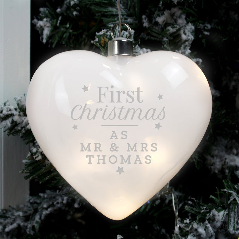 Personalised LED Heart Decoration