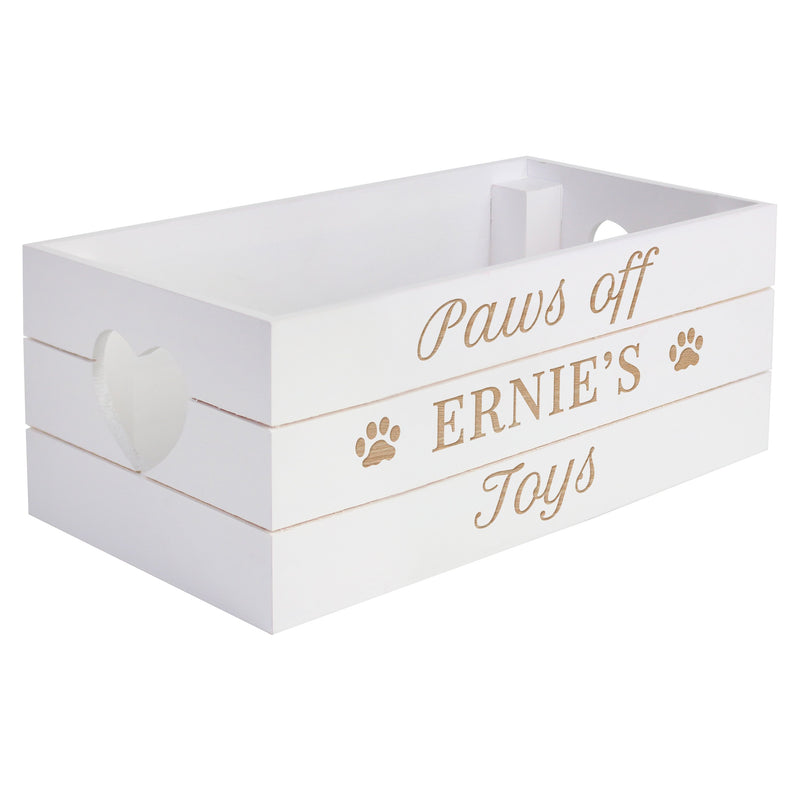 Personalised Pets White Wooden Crate PureEssenceGreetings
