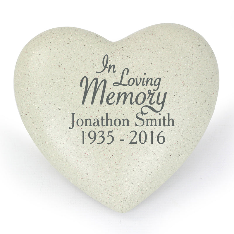 In Loving Memory Personalised Heart Memorial - PureEssenceGreetings 