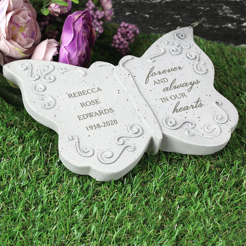 Forever and Always Memorial Personalised Butterfly - PureEssenceGreetings 