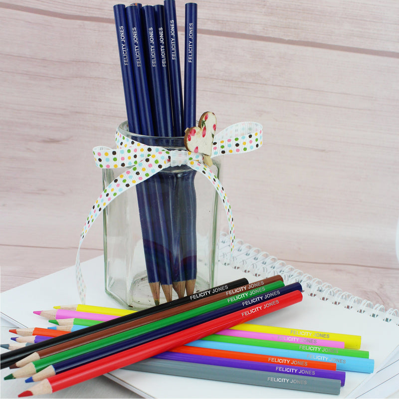 Personalised Pack of 20 HB Pencils & Colouring Pencils - PureEssenceGreetings 