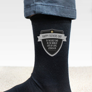 Personalised Classic Shield Men's Socks - PureEssenceGreetings 