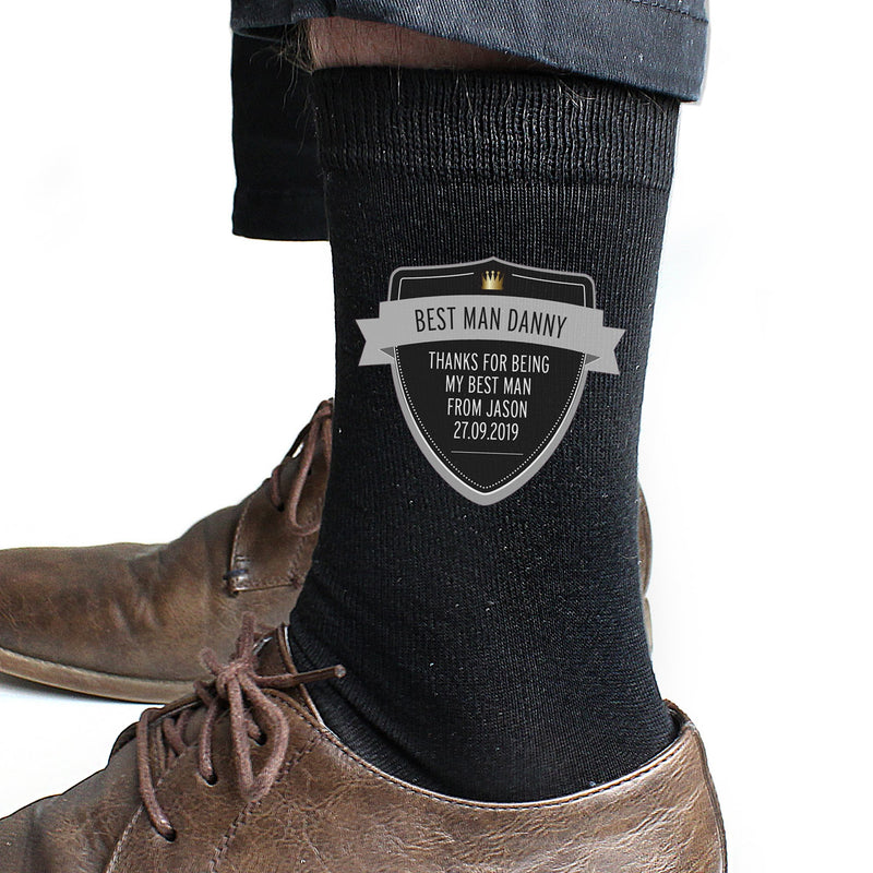 Personalised Classic Shield Men's Socks - PureEssenceGreetings 